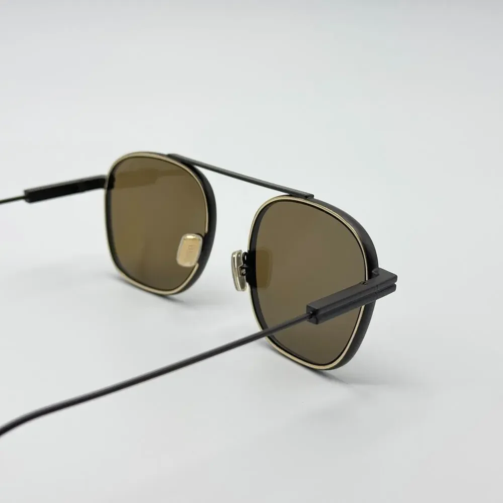 Ermenegildo Zegna Sunglasses EZ0290 49E Matte Dark Brown Frame Brown Lens 53mm
